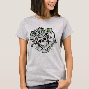 T-shirt Crâne de joker du peloton de suicide "tout dans