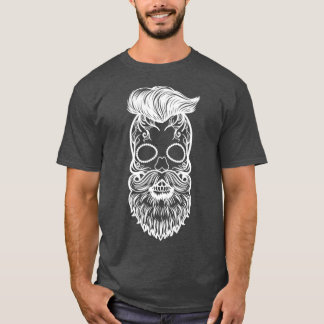 T-shirt Crâne de la barbe crâne hérissé