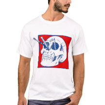 Crâne de l'artiste avec crayons et pinceaux