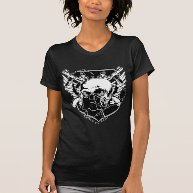 T-shirt Crâne de masque de gaz (Devant)