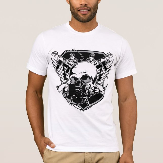 T-shirt Crâne de masque de gaz (Devant)