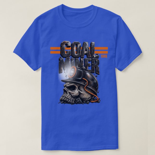 T-SHIRT CRÂNE DE MINEUR DE CHARBON (Design devant)
