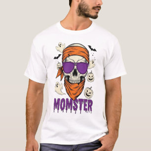 T-shirt Crâne de momstre Drôle Halloween Maman