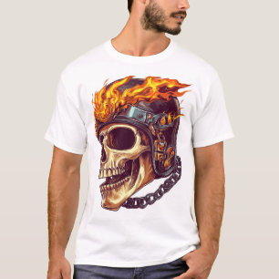 T-shirt Crâne de motard faucheur