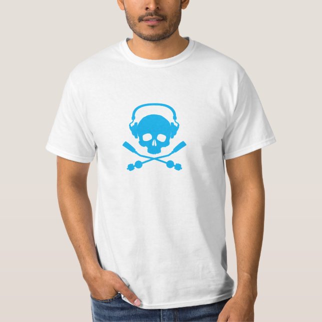 T-shirt Crâne de musique - bleu (Devant)