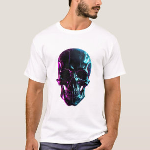 T-shirt Crâne de néon Cyberpunk
