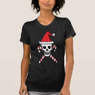 T-shirt Crâne de Noël et Sucre de canne Crossbones