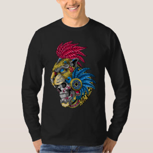 T-shirt Crâne de panthère Huichol Calavera Mexicain Aztèqu