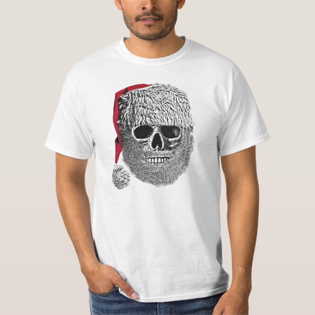 T-shirt Crâne de Père Noël (Devant)