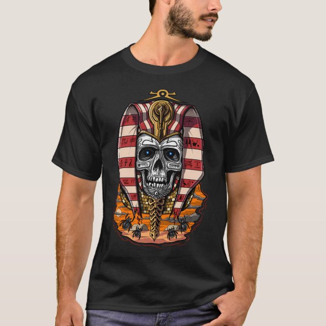 T-shirt Crâne de pharaon égyptien (Devant)