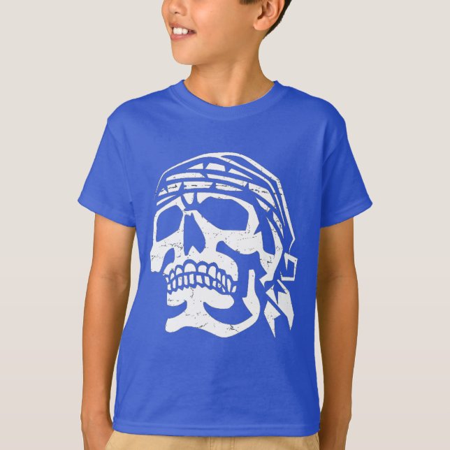 T-shirt Crâne de pirate en état de détresse (Devant)