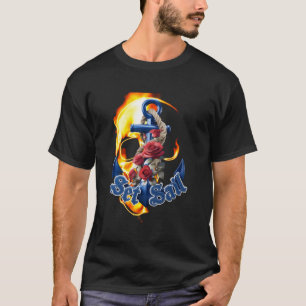 T-shirt Crâne de pirate enflammé Privateer