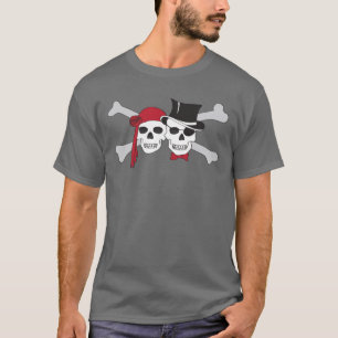 T-shirt crâne de pirate et os croisés