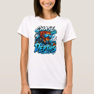 T-shirt Crâne de plongée en apnée Chase the Depths