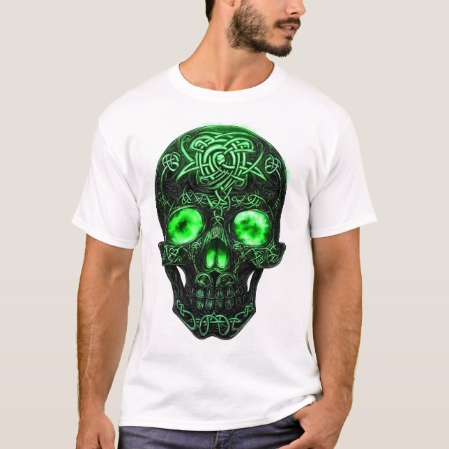 T-shirt Crâne de rune celtique (Devant)