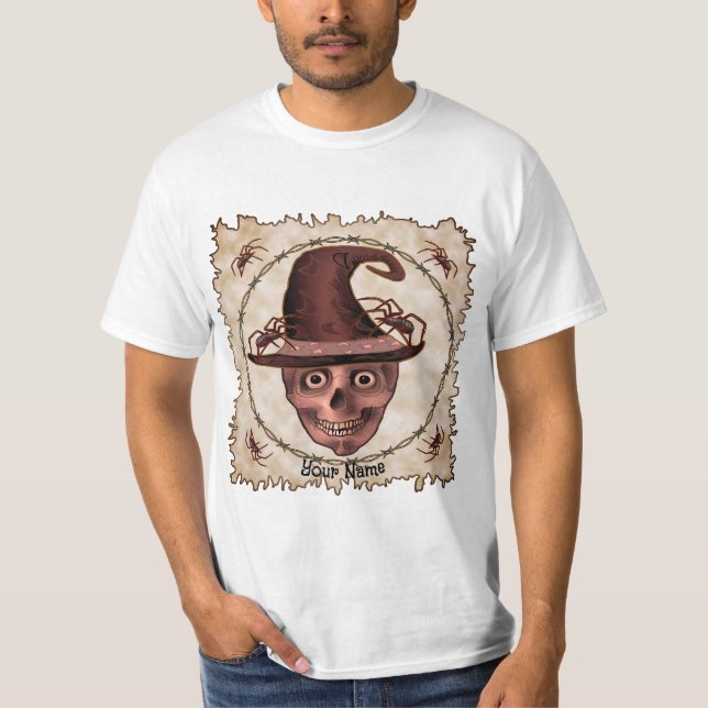 T-shirt Crâne de sorcière araignée (Devant)