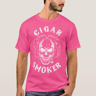 T-shirt Crâne de squelette fumeur de cigare Cigares Tabac