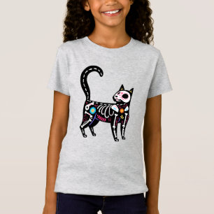 T-Shirt Crâne de Sucre Calavera Chat IV