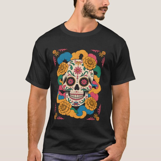 T-shirt Crâne de sucre Cinco de Mayo (Devant)