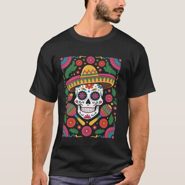 T-shirt Crâne de sucre Cinco de Mayo (Devant)
