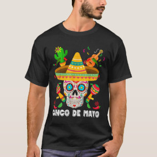 T-shirt Crâne de sucre Cinco De Mayo 5 De Mayo Fiesta mexi