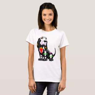 T-shirt Crâne de sucre de Basset Hound