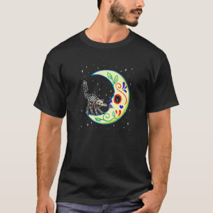 T-shirt Crâne de sucre de la fête des morts mexicaine Chat