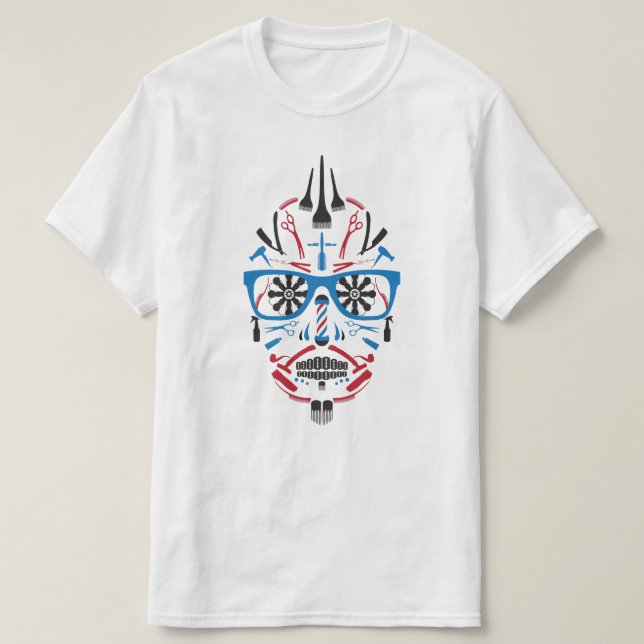T-shirt crâne de sucre de raseur-coiffeur (Design devant)