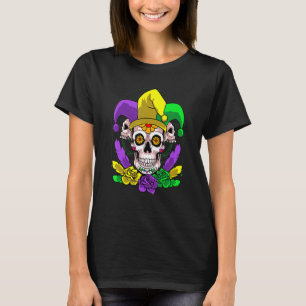 T-shirt Crâne de Sucre Dia De Los Muertos Bouffon Mardi Gr