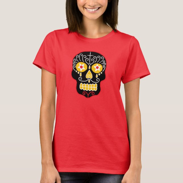 T-shirt Crâne de sucre noir (Devant)