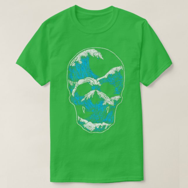 T-shirt Crâne de surfer (Design devant)