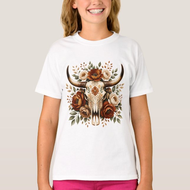 T-shirt Crâne de taureau occidental (Devant)