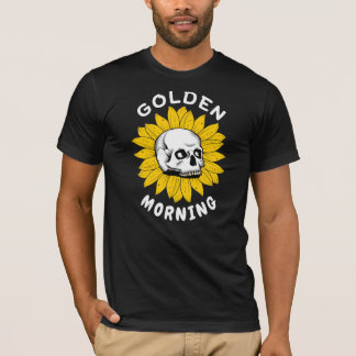 T-shirt Crâne de Tournesol Soleil Matinal Doré