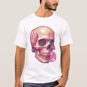 T-shirt Crâne de Trouble Bulle � Squelette de Chewing-gum