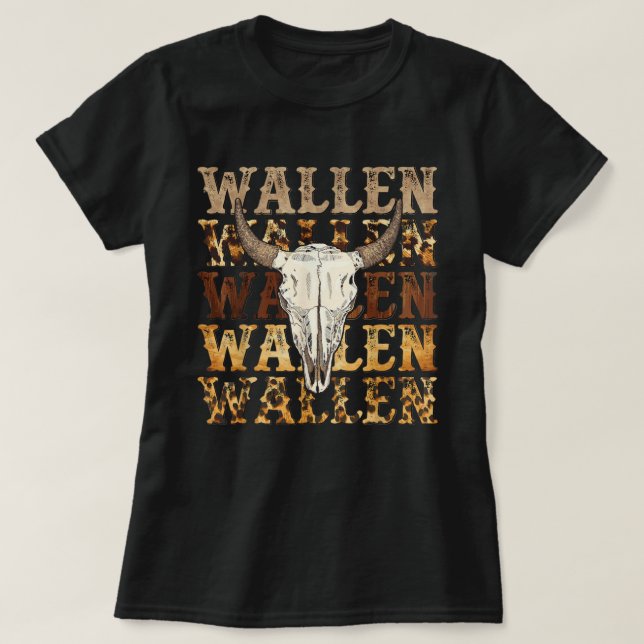 T-shirt Crâne de vache chemise Wallen, Chemise femme, Wall (Design devant)