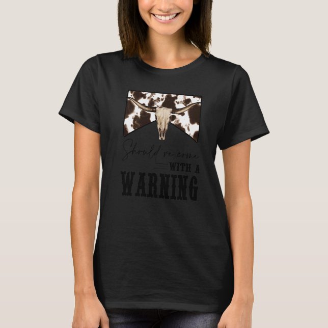 T-shirt Crâne de vache léopard aurait dû venir avec un ave (Devant)