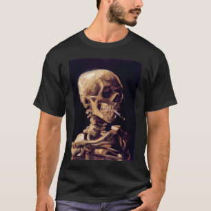 T-shirt crâne de Van Gogh avec une cigarette brûlante