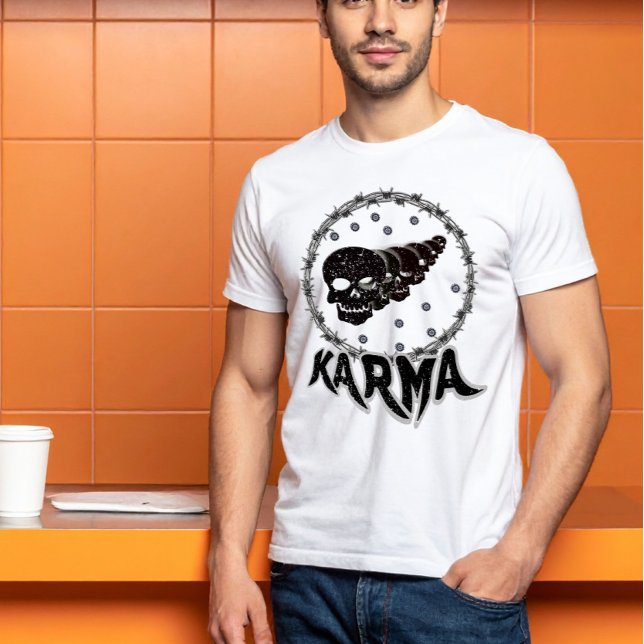 T-Shirt crâne Death Metal KARMA  (Créateur téléchargé)