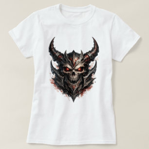 T-shirt Crâne démoniaque avec cornes
