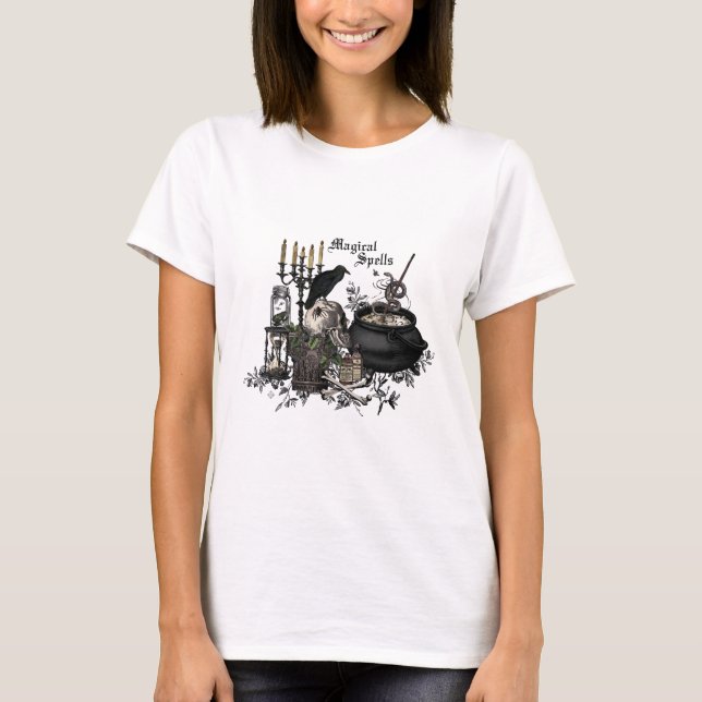 T-shirt Crâne d'Halloween vintage moderne (Devant)