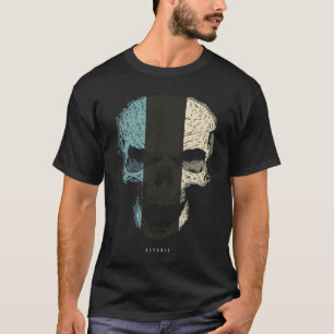 T-shirt Crâne Drapeau Estonie Squelette Racines Estonienne