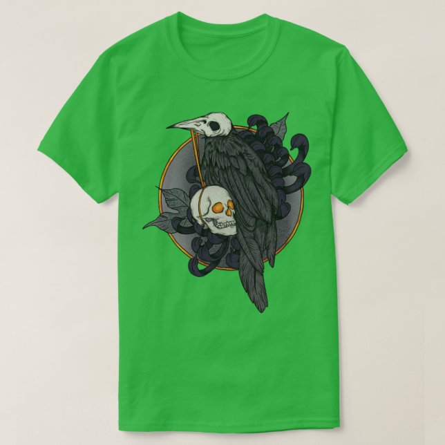 T-shirt Crâne du corbeau (Design devant)