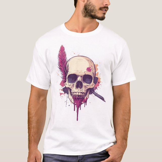 T-shirt Crâne du poète sinistre (Devant)