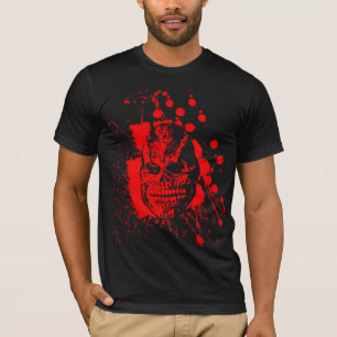 T-shirt Crâne éffrayant dans le bassin de sang