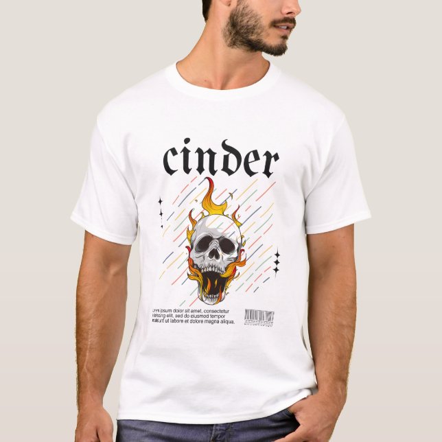 T-shirt Crâne en feu (Devant)