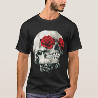 T-shirt Crâne en fleur