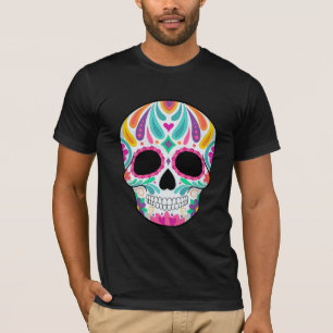 T-shirt Crâne en sucre fleuri fantaisie