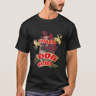 T-shirt Crâne encré par le rasoir de chien & Tatouage