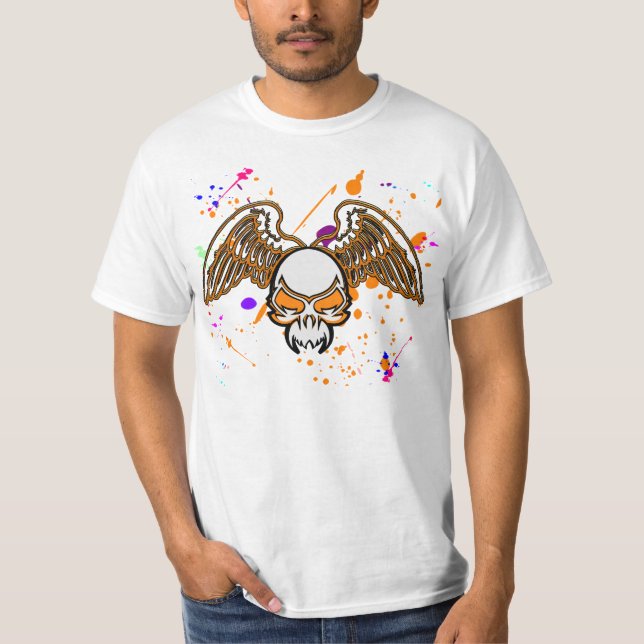T-shirt Crâne et ailes (Devant)