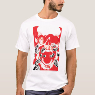 T-shirt Crâne et anneaux - rouge